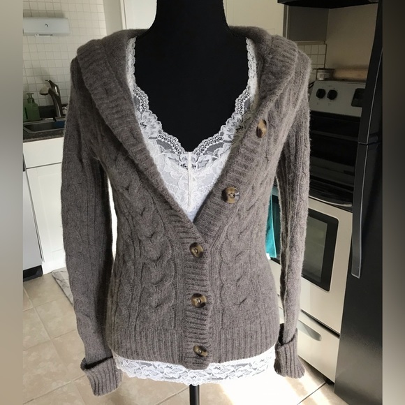 Abercrombie u0026 Fitch | Sweaters | Y2k Abercrombie Wool Button Up Hooded  Cardigan | Poshmark